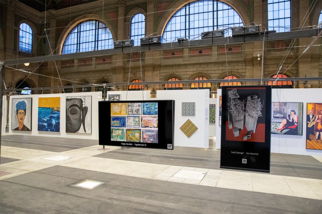 The Walk of Art at Swiss Expo showing Hinglaz Bardoloi's work 'Togetherness'