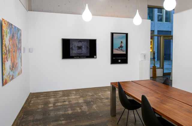 The Artbox Gallery at Zurich showing Hinglaz Bardoloi's work 'The Greys Have It'